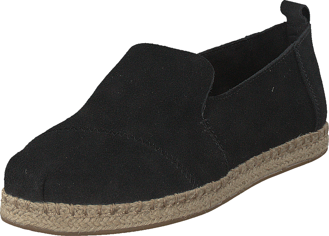 Deconstructed Alpargata Rope Black Suede