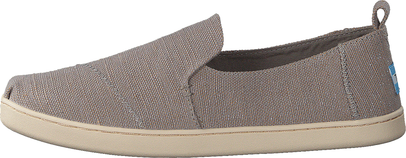 Deconstructed Alpargata Drizzle Grey Metallic Jute, Female, Shoes, Flats, slip-on, Grey/Brown, UK 4