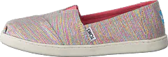 Toms - Alpargata Youth Pink Multi Twill Glimmer