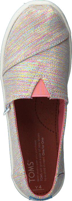 Toms - Alpargata Youth Pink Multi Twill Glimmer