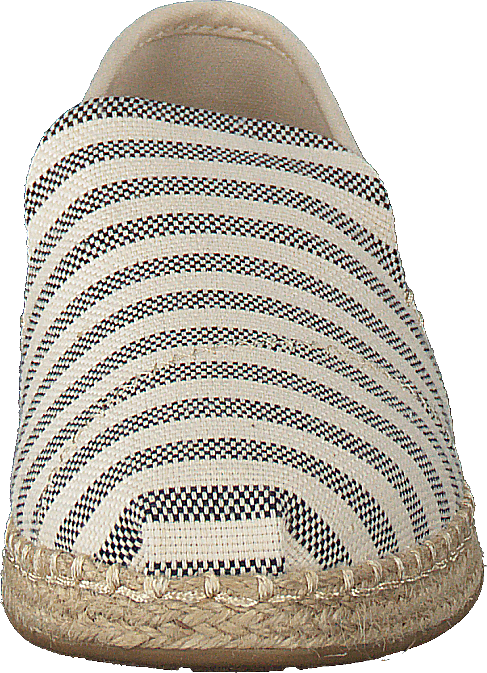 Deconstructed Alpargata Rope Black Woven Stripe