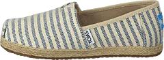 Toms - Alpargata Youth Sky Woven Stripe Rope Sole