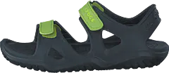Crocs - Swiftwater River Sandal K Black/volt Green