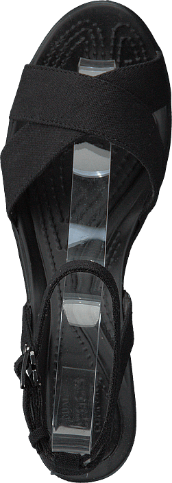 Crocs - Leigh Ii Ankle Strap Wedge W Black/black