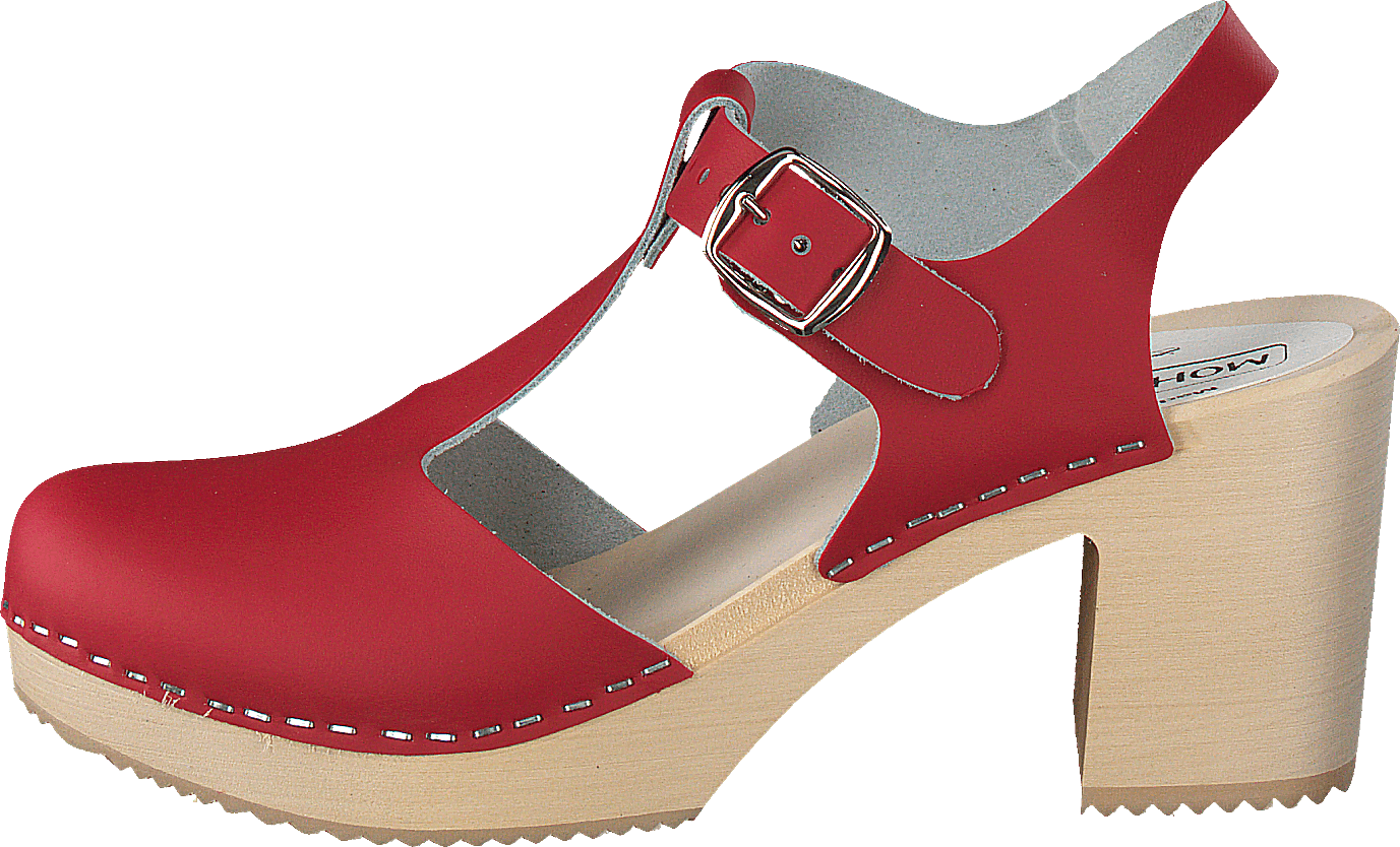 Britta Red, Female, Chaussures, Sandales et Pantoufles, talons bas, Beige/Rouge, EU 40