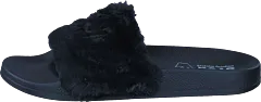 Svea - Alex Fur Slipper Black