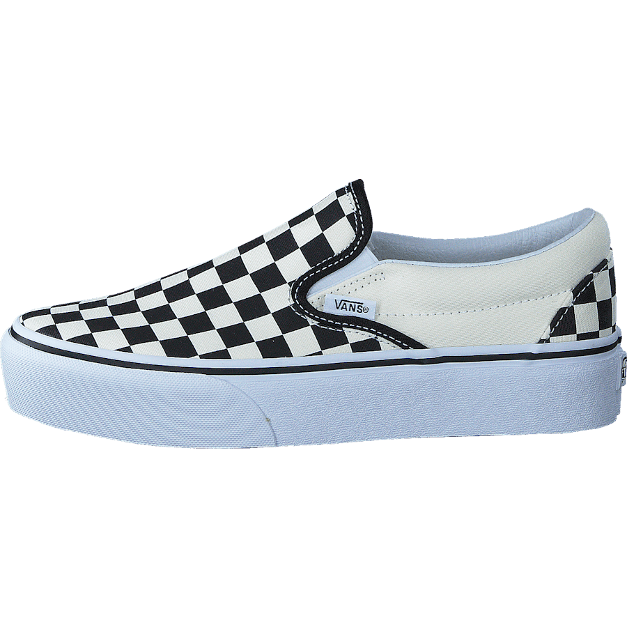 Ua Classic Slip-on Platform Black And White Checker/white