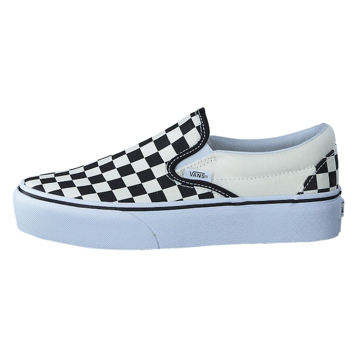 Ua Classic Slip-on Platform Black And White Checker/white, Male, Shoes, Flats, slip-on, White, UK 8