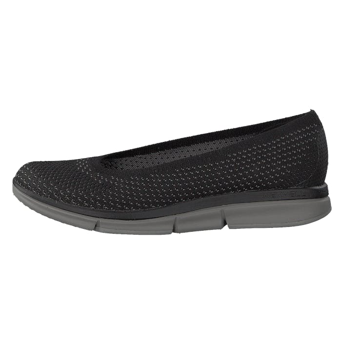 Zoe Sojourn Ballet Knit Q2 Black/grey, Female, Shoes, Flats, ballerina shoes, Black, UK 4