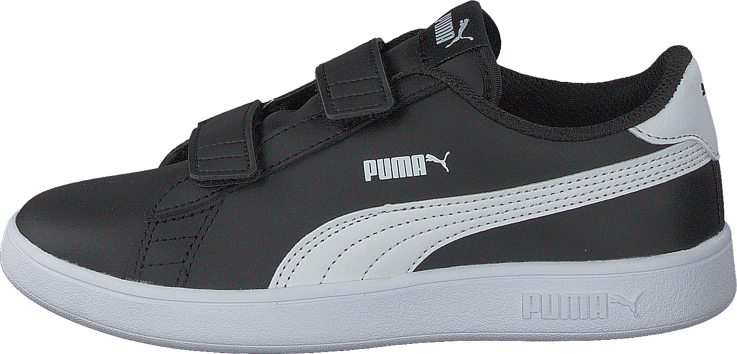 Puma Smash V2 L V Ps Puma Black-puma White, Unisex, Shoes, Trainers, Sneakers, Black, UK 1,5