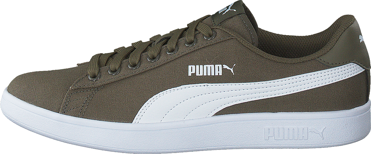Puma Smash V2 Cv Puma Olive-puma White, Male, Skor, Sneakers, Sneakers, Brun, EU 40