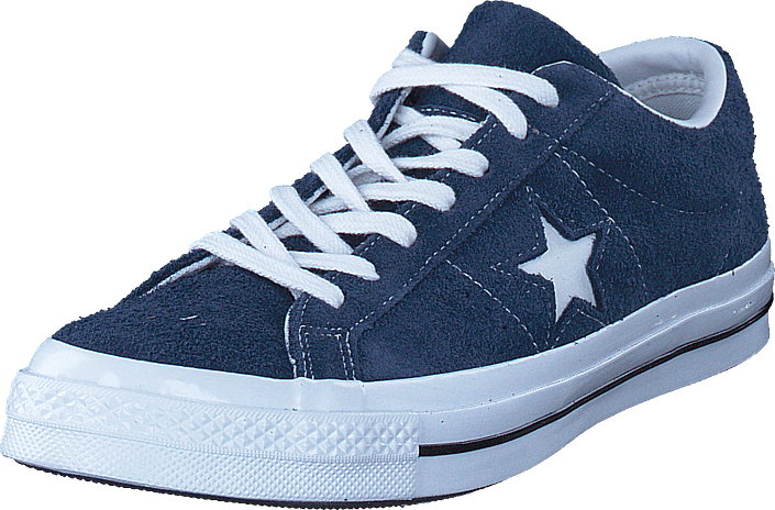 navy blue one star converse
