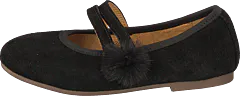 Petit by Sofie Schnoor - Suede Ballerina W. Fur Black