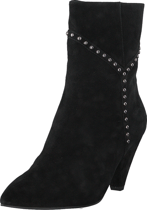 Sofie Schnoor - Boot With Y Studs Silver Black