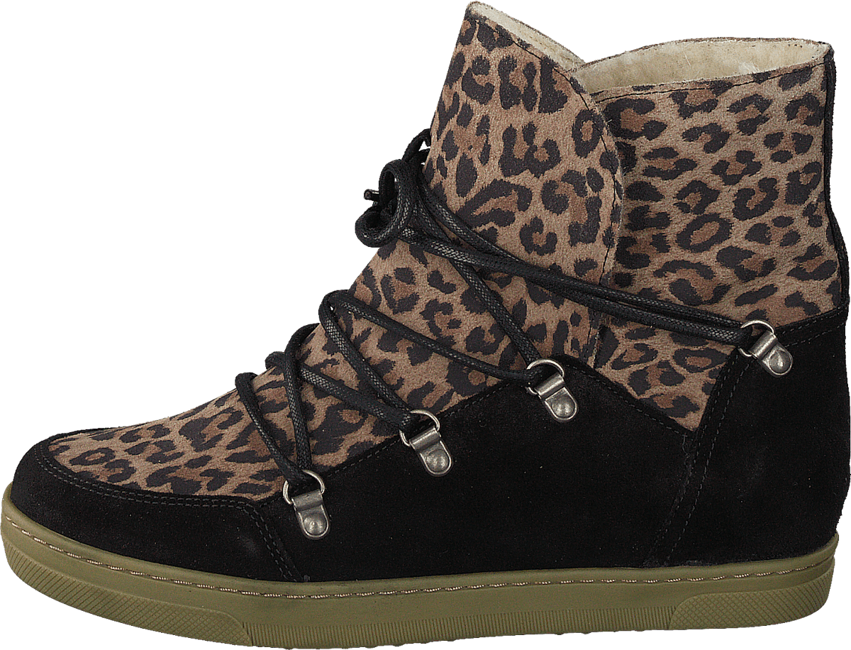 Uma Wool Leopard Suede