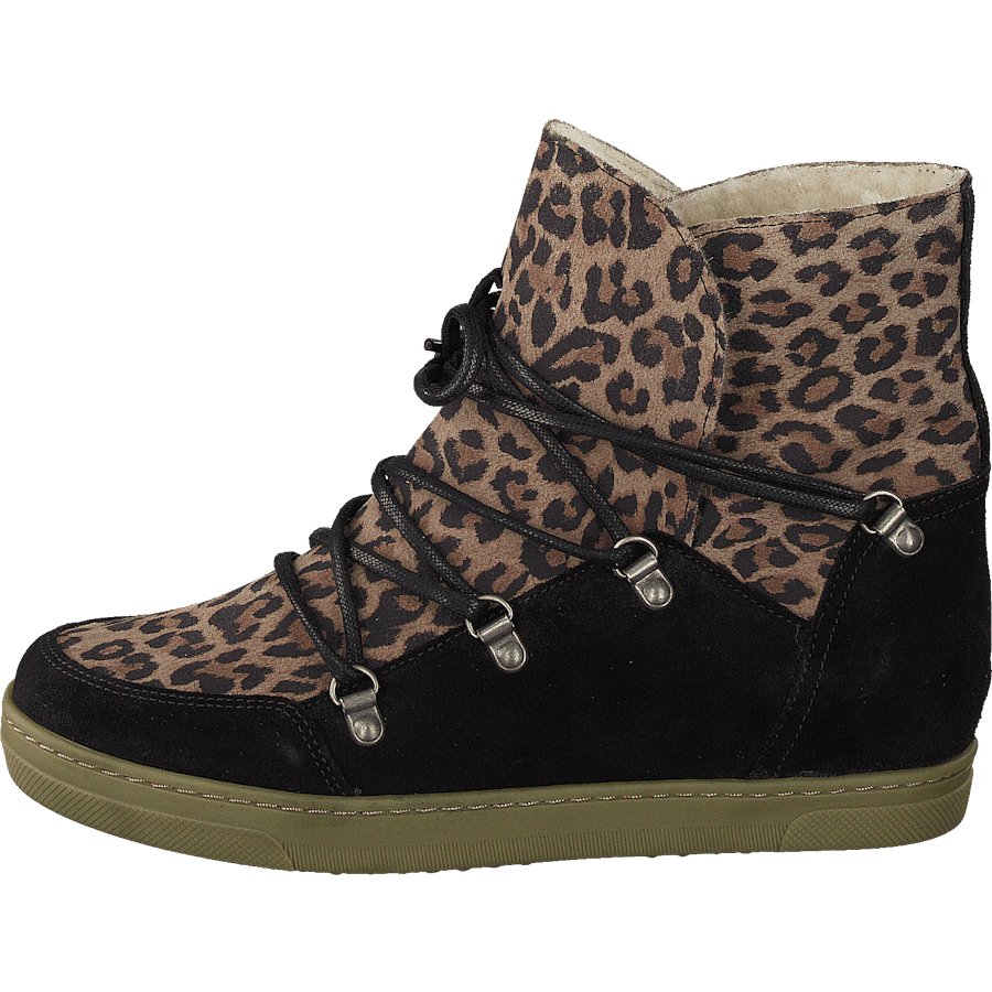 Uma Wool Leopard Suede