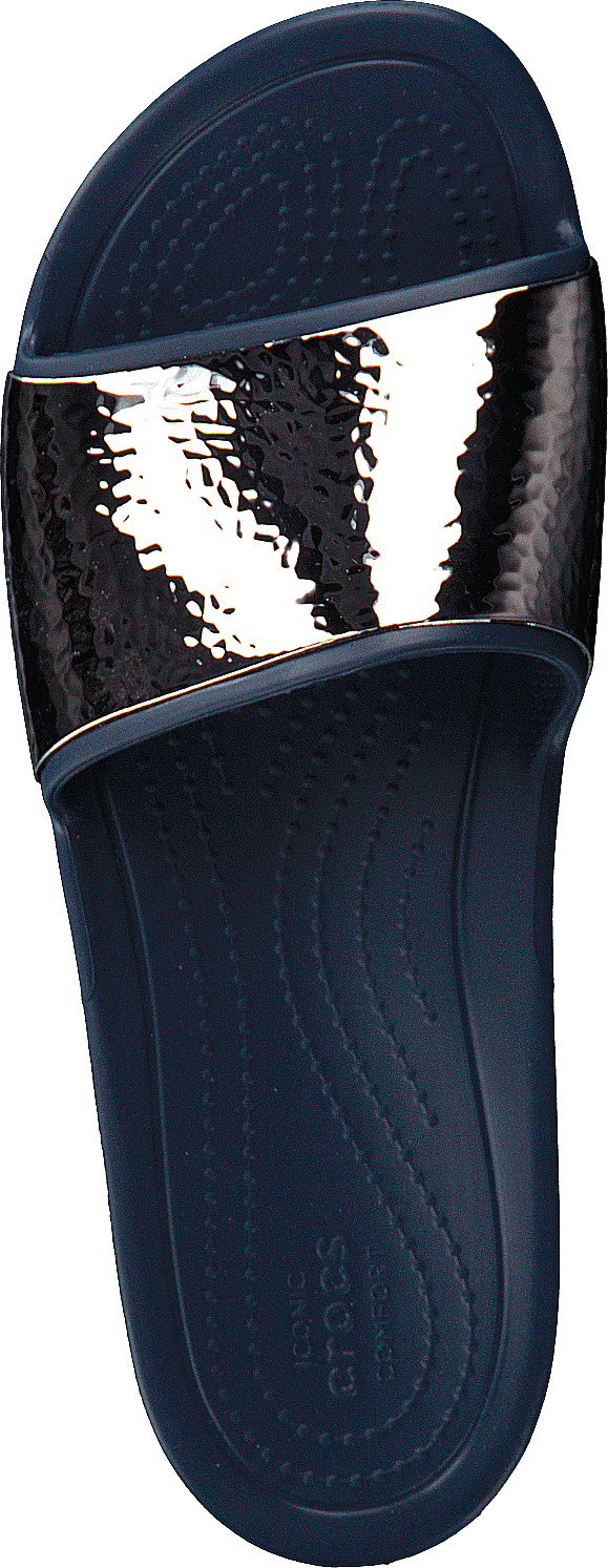 Sloane Hammered Met Slide W Navy/navy