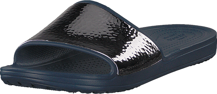 Crocs - Sloane Hammered Met Slide W Navy/navy