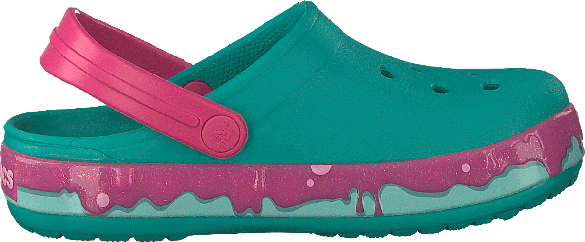 Fun Lab Slime Band Clog Kids Tropical Teal