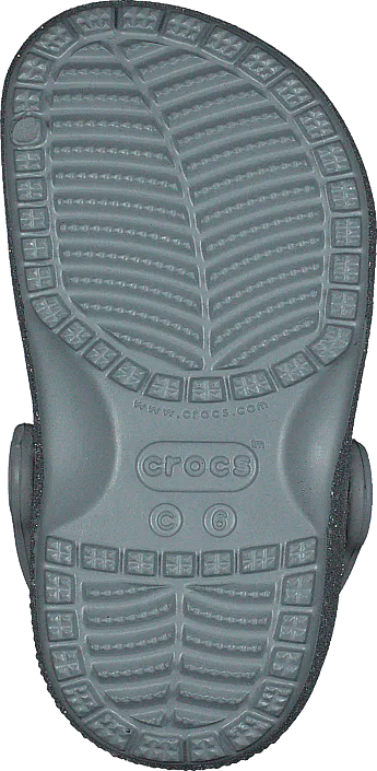 Crocs - Classic Glitter Clog Kids Silver