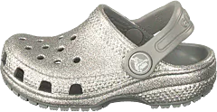 Crocs - Classic Glitter Clog Kids Silver