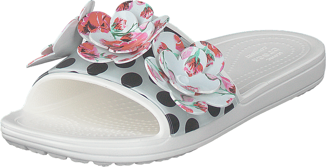 Sloane Timeless Roses Slide White