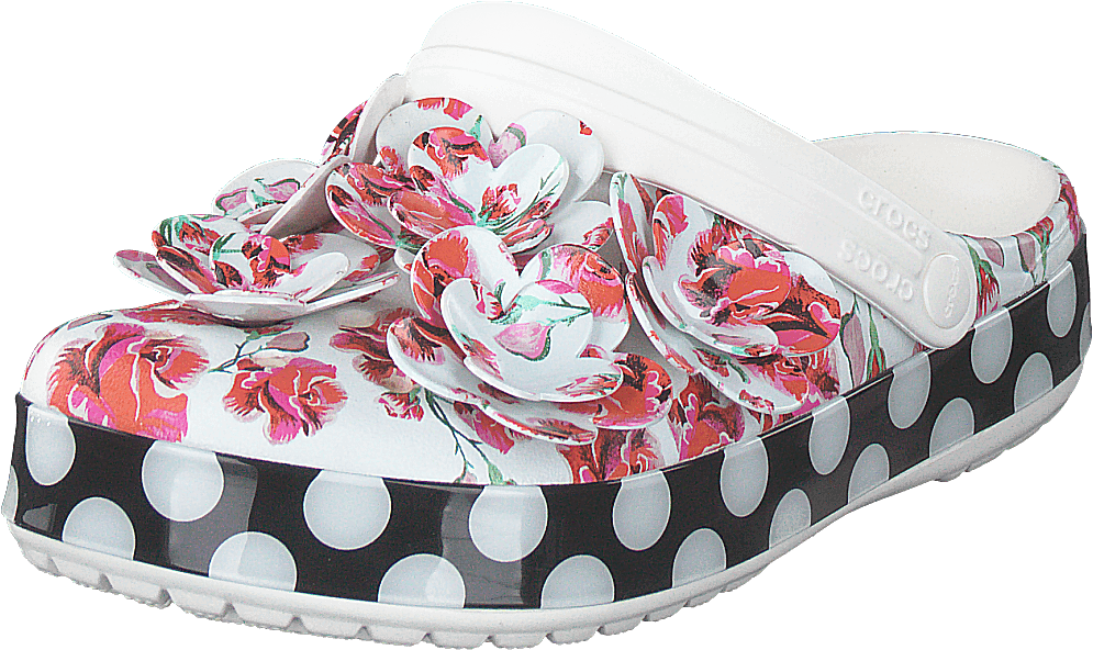 Crocband Timeless Clash Roses Floral/dots
