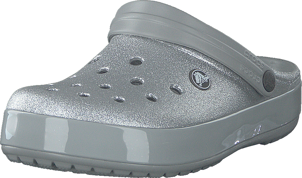 Crocband Glitter Clog Silver