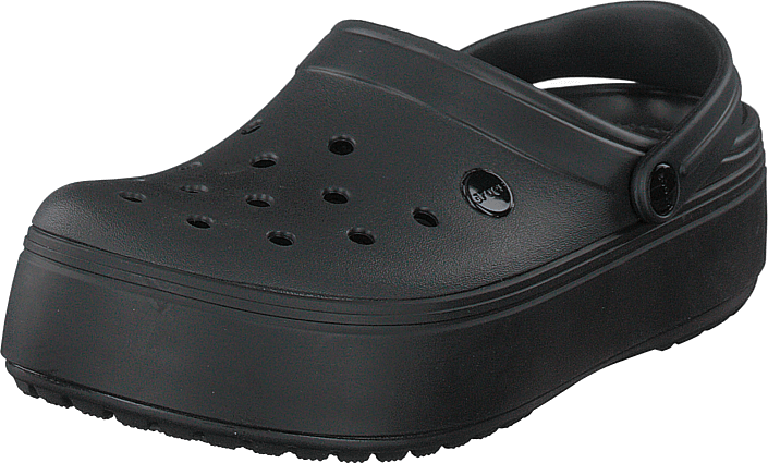 platform crocs black