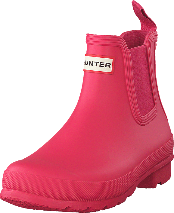pink hunter chelsea boots