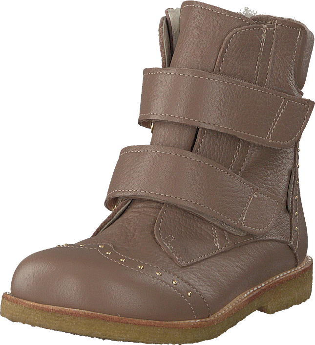 Angulus - Tex-boot W. Velcro Straps Dusty Rose Brown