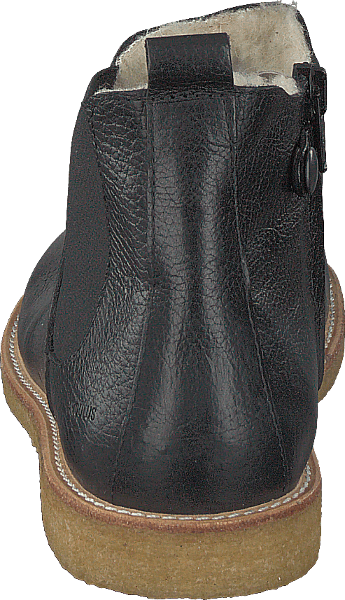 Boot With Wool Lining Elastzip Black