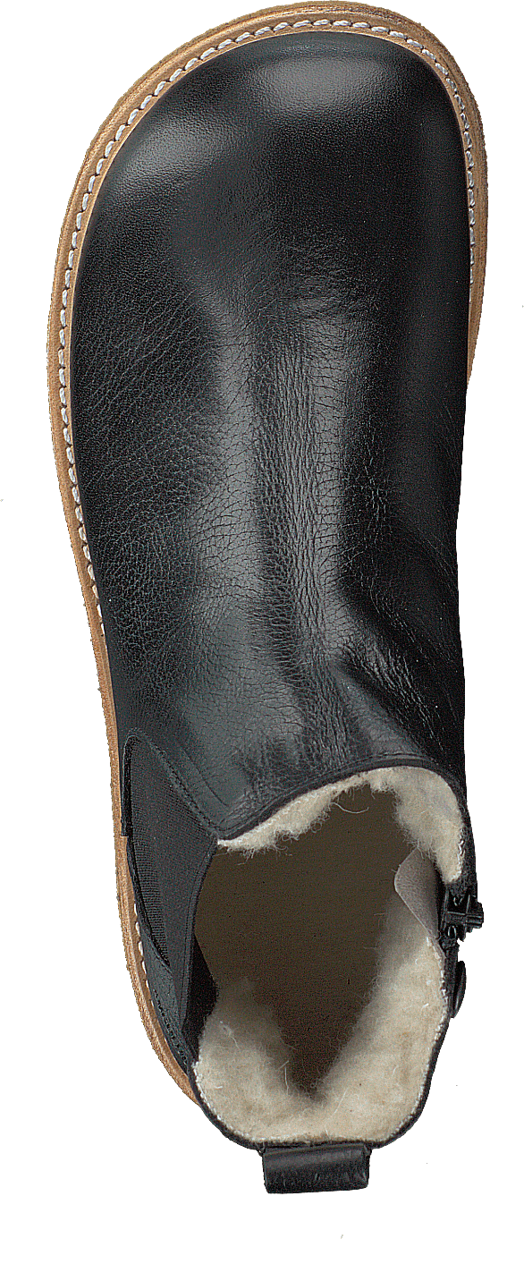 Boot With Wool Lining Elastzip Black