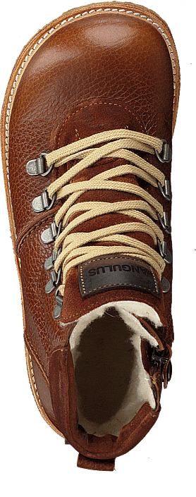 Angulus - Tex-boot With Zipper And Laces Cognac / Brown