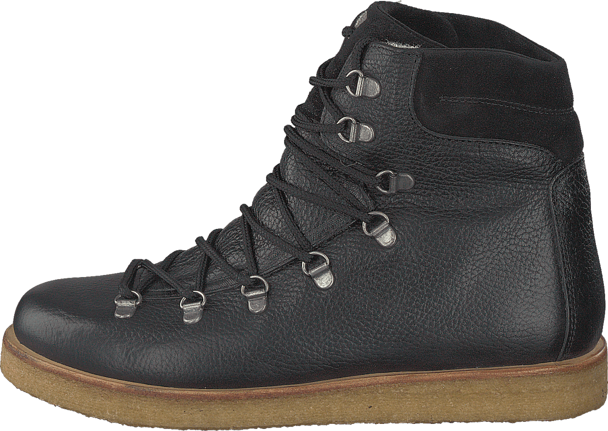 Boot With Laces And D-rings Black