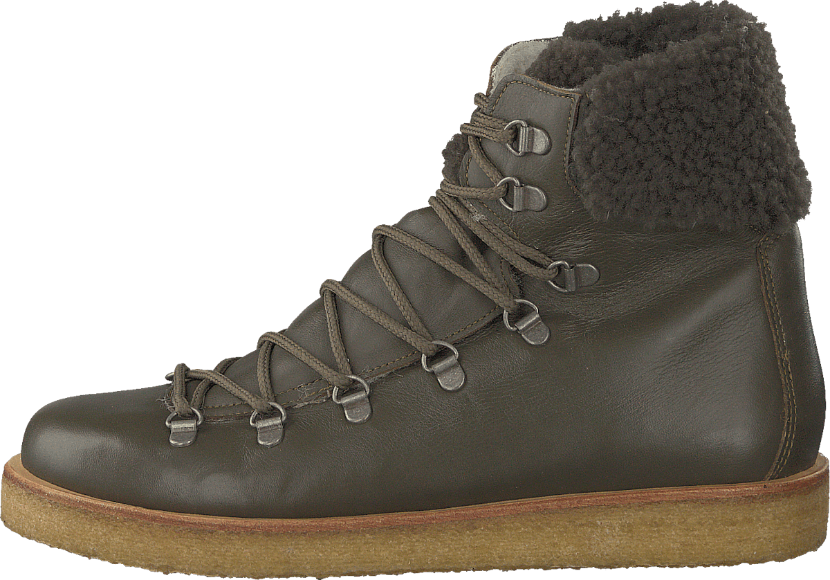 Boot With Laces And D-rings Olive