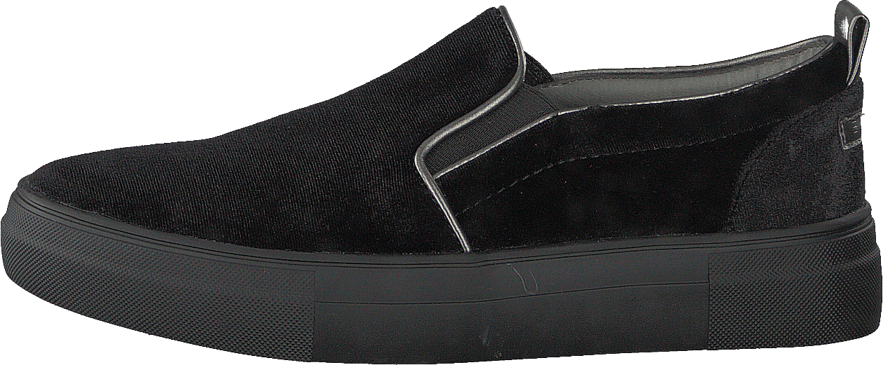 Dasha Velvet Slip On Black, Female, Sko, Lave sko, slip-on, Svart, EU 39