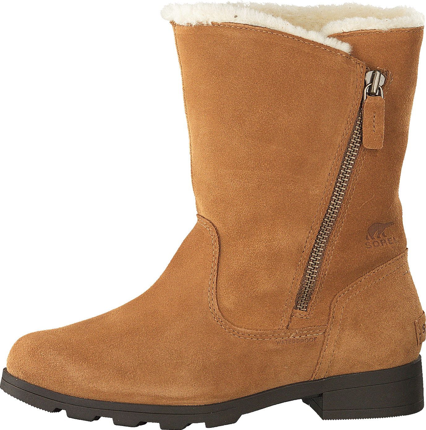 Youth Emelie Foldover Camel Brown, Natural, Unisex, Shoes, Boots, Boots, Brown, EU 39