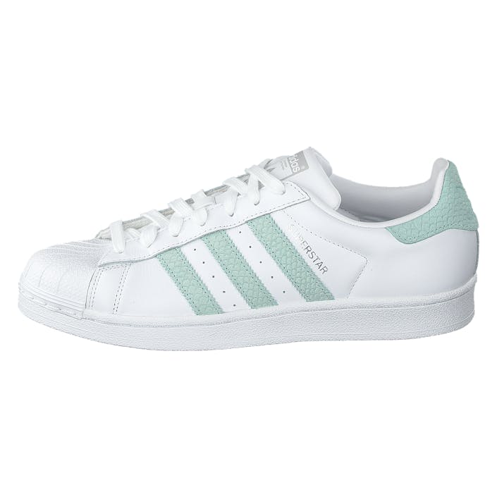 Superstar W Ftwwht/ashgrn/silvmt, Female, Scarpe, Sneakers, Sneakers, Bianca, EU 39 1/3