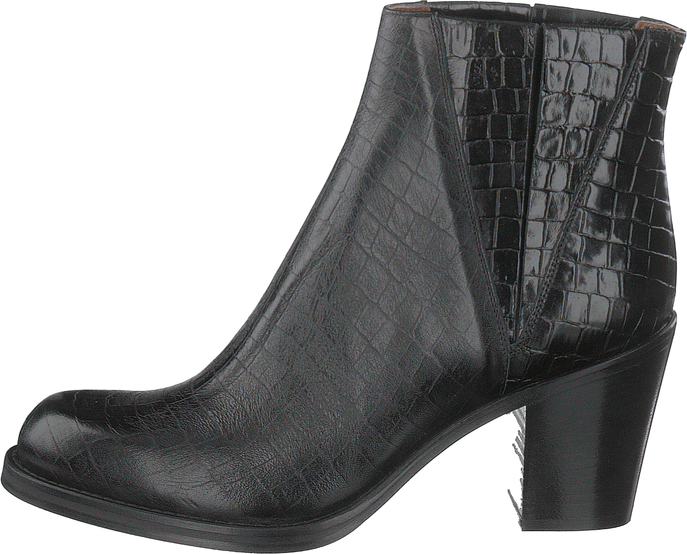 Luisa High Croco Black