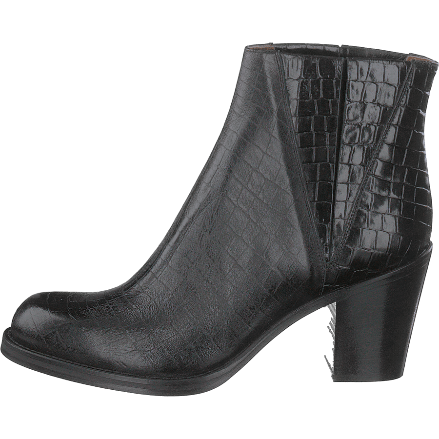 Luisa High Croco Black