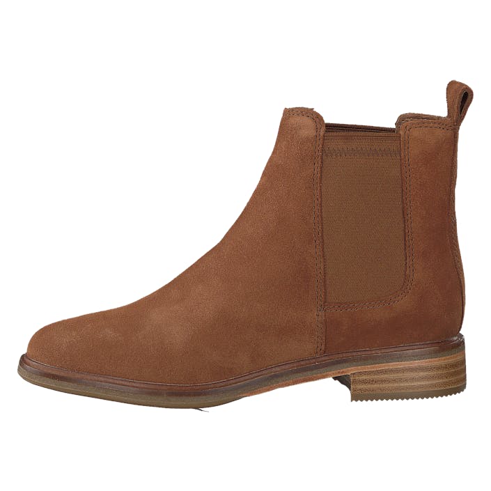 Clarkdale Arlo Dark Tan Suede, Female, Topánky, Členkové topánky, chelsea boots, Hnedá, EU 41