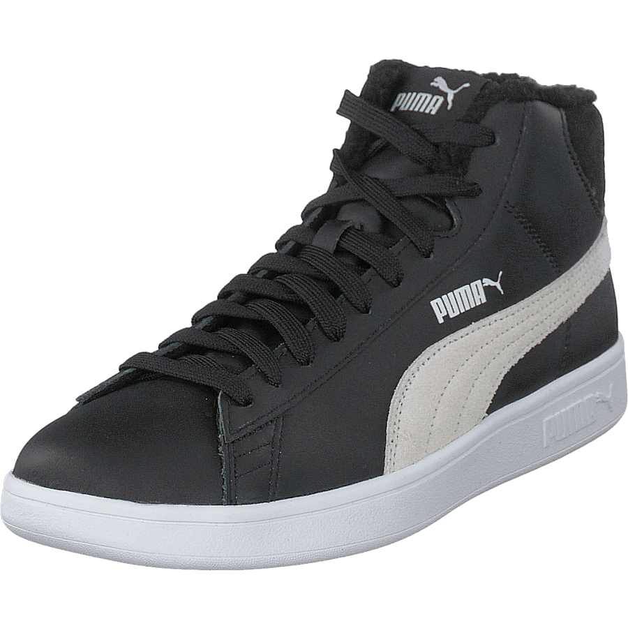 Puma Smash V2 Mid L Fur Jr Puma Black-puma White - Bild 3