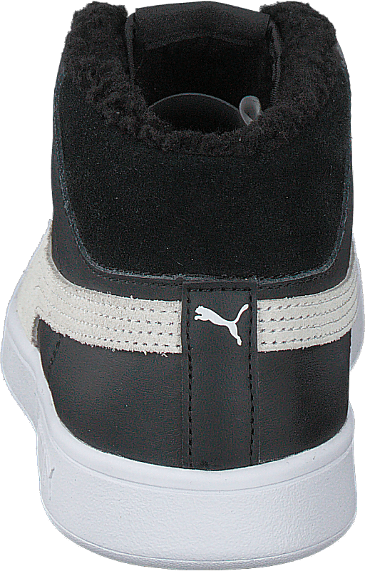 Puma Smash V2 Mid L Fur Jr Puma Black-puma White