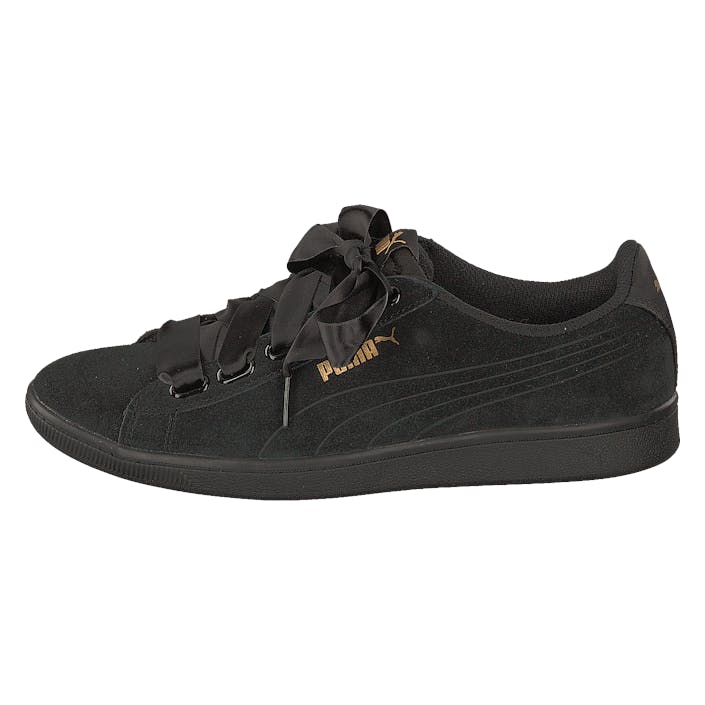Puma Vikky Ribbon S Puma Black-puma Black, Female, Shoes, Trainers, Trainers, Black, UK 4