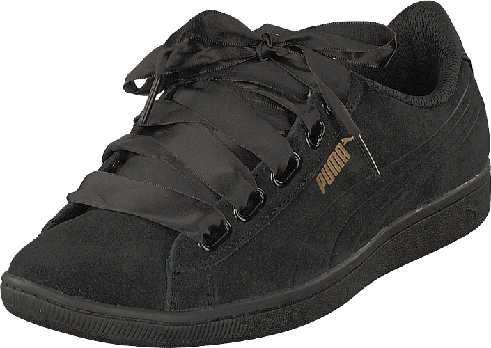 puma ribbon shoes black