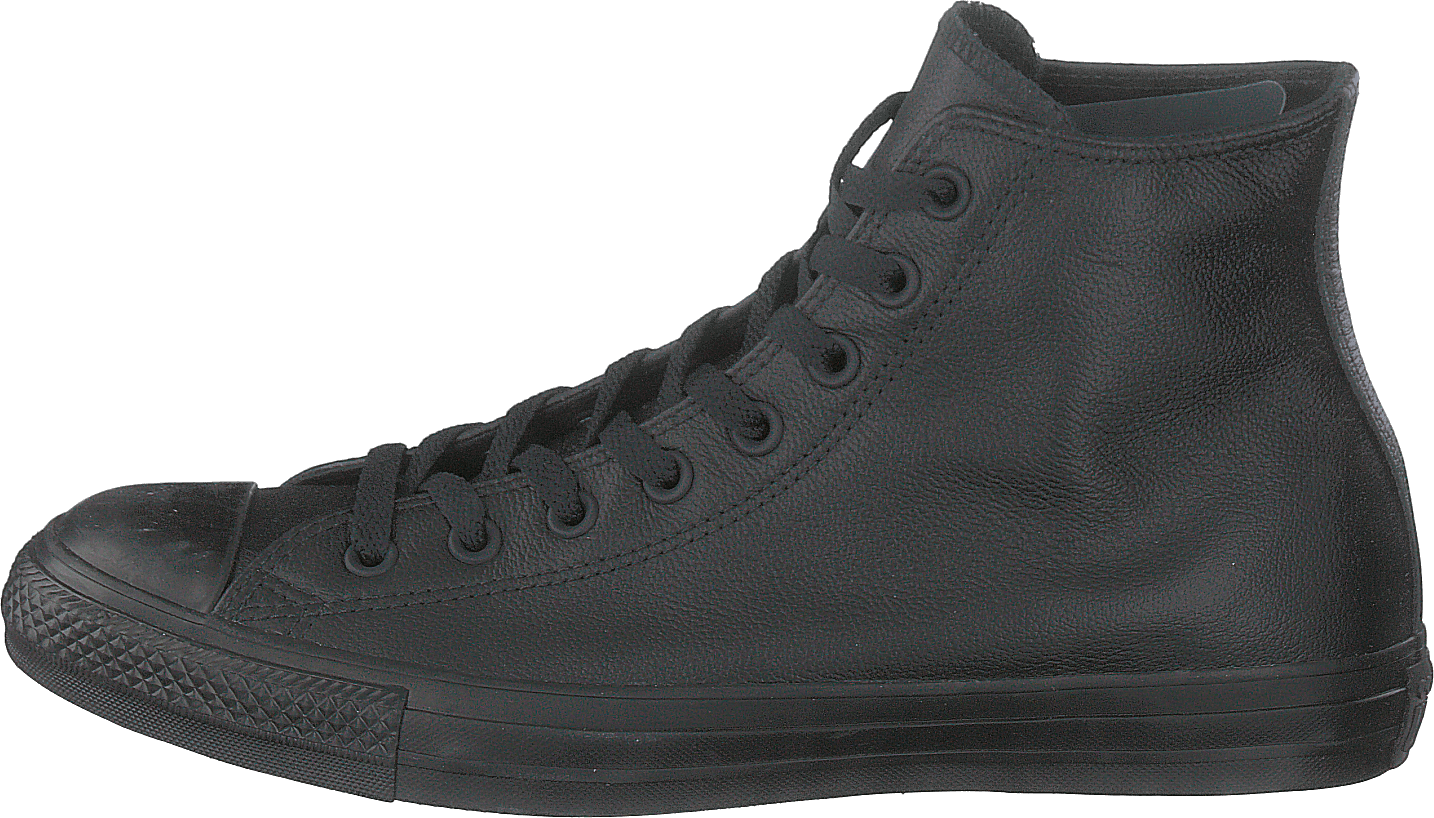 Chuck Taylor Black Mono Leathe Black, Female, Schuhe, Sneaker, hohe sneaker, Schwarz, EU 35