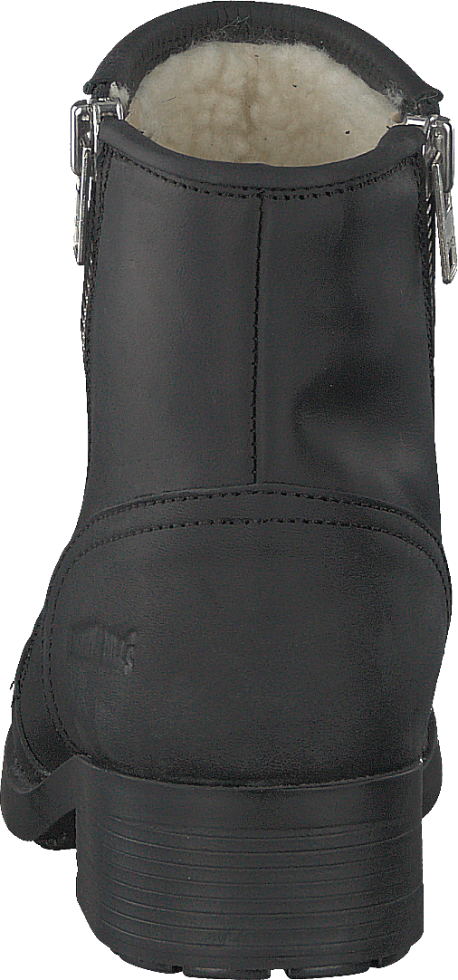 Mid Zip Boot Warm Lining Black/shiny Silver
