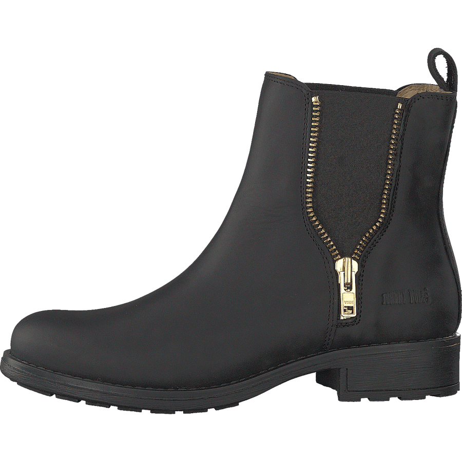 Low Chelsea Boot Black/shiny Gold