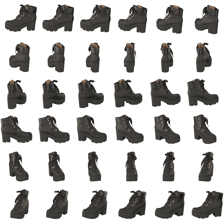 Mid Lace Boot Black/silver - Bild 8